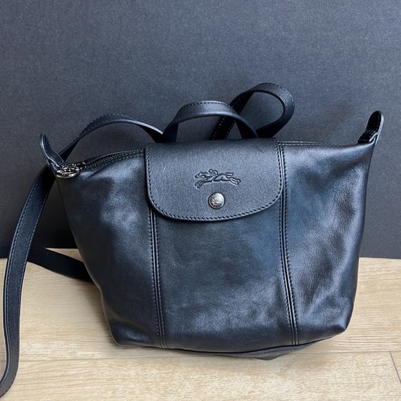 Longchamp Leather Top Handle Backpack in Black - Picture 4 of 9
